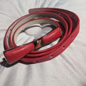 Red gold Metal Bow Front Belt